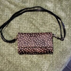 Stylish Black and Gold Polka Dot Women's Bag